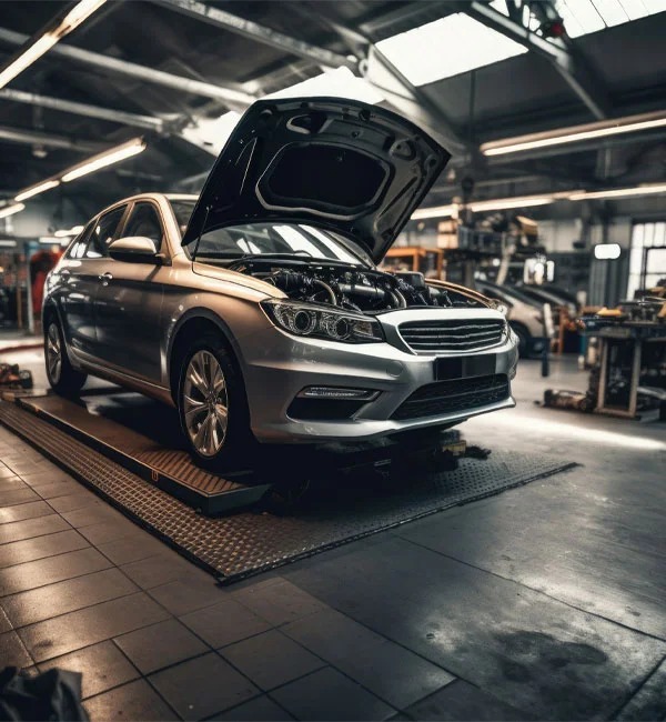 Vehicle undergoing service at Star Mech workshop